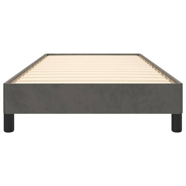 vidaXL Bedframe zonder matras 90x190 cm fluweel donkergrijs