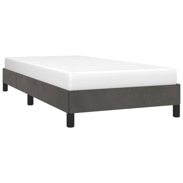 vidaXL Bedframe zonder matras 90x190 cm fluweel donkergrijs