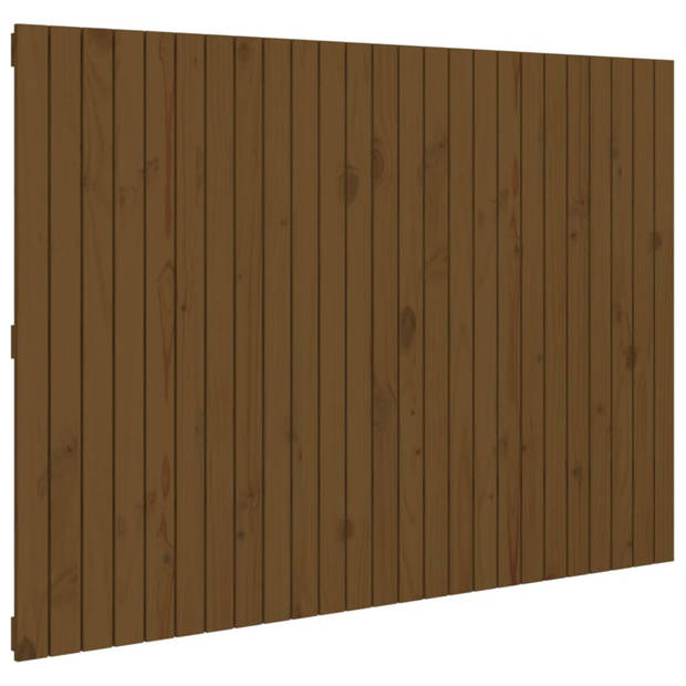 vidaXL Wandhoofdbord 159,5x3x110 cm massief grenenhout honingbruin