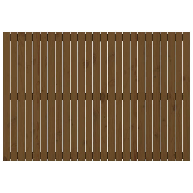 vidaXL Wandhoofdbord 159,5x3x110 cm massief grenenhout honingbruin