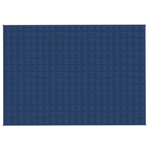 vidaXL Verzwaringsdeken 155x220 cm 7 kg stof blauw