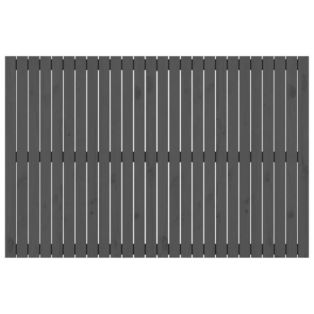 vidaXL Wandhoofdbord 166x3x110 cm massief grenenhout grijs