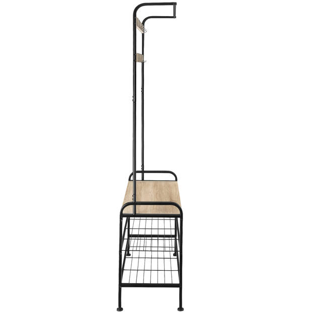 tectake - kapstok garderobekast Wichita - industrieel lichtbruin - 404534