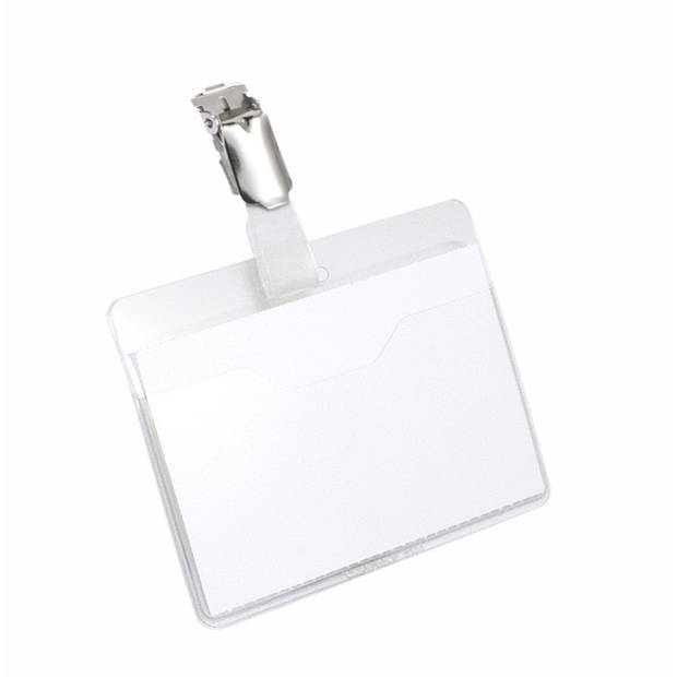 Durable naambadge - 6 x 9 cm - Kunststof - 25 stuks