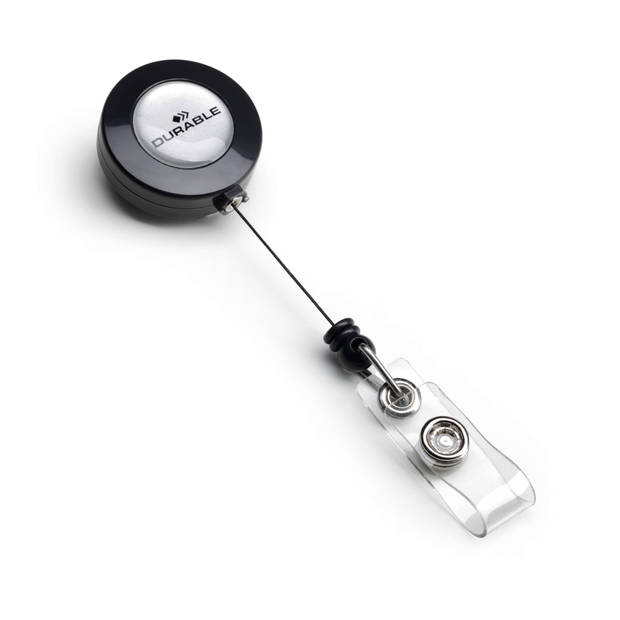 Durable badge reel - 80 cm - Antraciet - 10 stuks