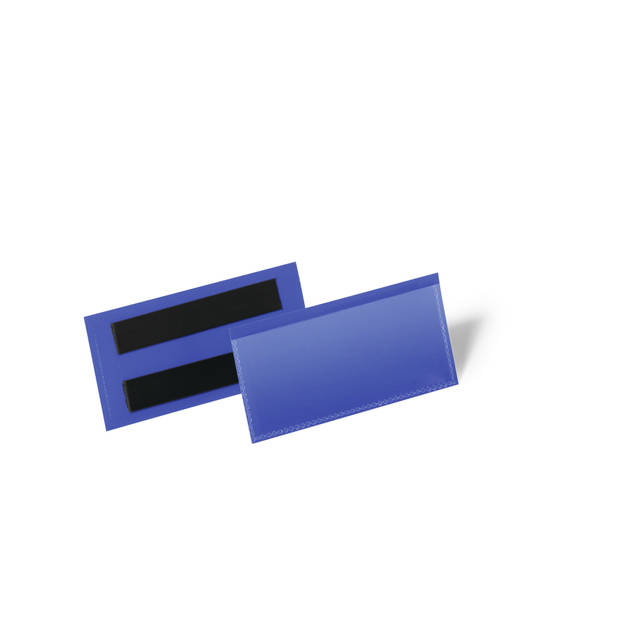 Durable label houder - 11,3 x 5,3 cm - Blauw - 50 stuks