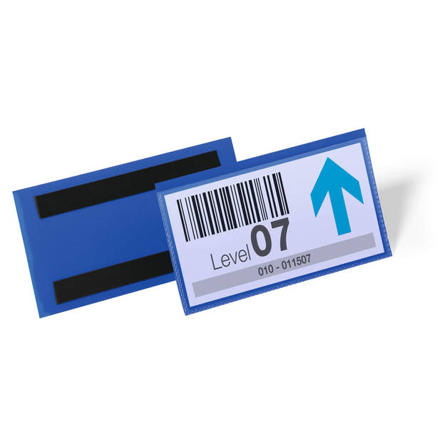 Durable label houder - 16,3 x 8,15 cm - Blauw - 50 stuks