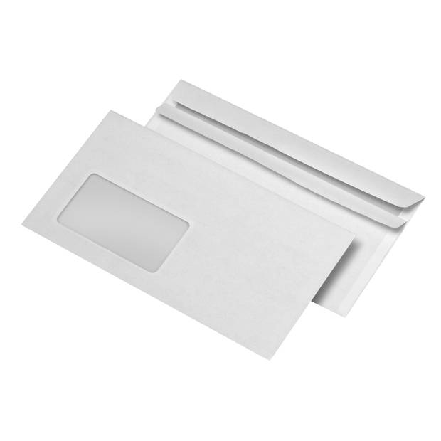 MAILmedia Envelop DIN lang - wit - zelfklevend - met venster