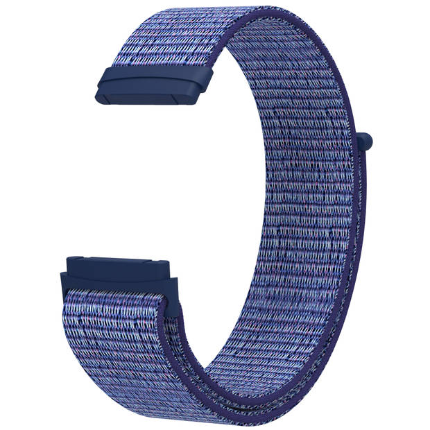 SmartphoneClip Bandje Nylon blauw geschikt voor Fitbit Versa 3 & Fitbit Sense