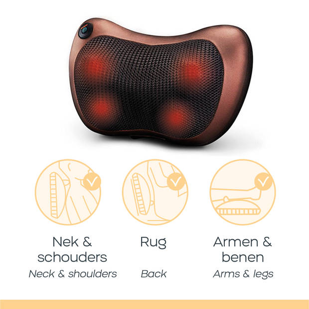 Orange Care Massage Pillow, Elektrisch Massagekussen Apparaat, Spierpijnverlichting