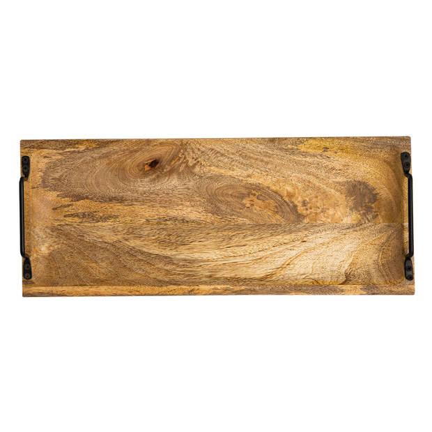 Bobbel Home - Houten Decoratief Dienblad - 50x20cm - Bruin - Mangohout