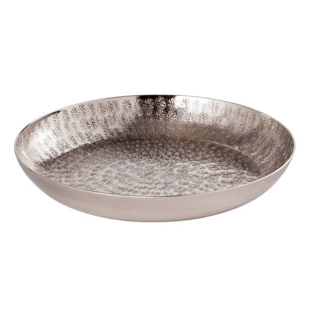 Bobbel Home - Decoratief Dienblad - 28 cm - Kaarsenplateau - Zilver - Metaal