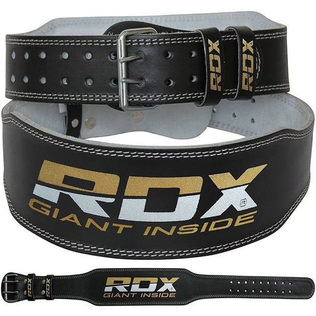 RDX Sports Gym Lederen Gewichtenhef Riem - XL