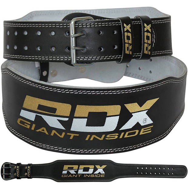 RDX Sports Gym Lederen Gewichtenhef Riem - Small