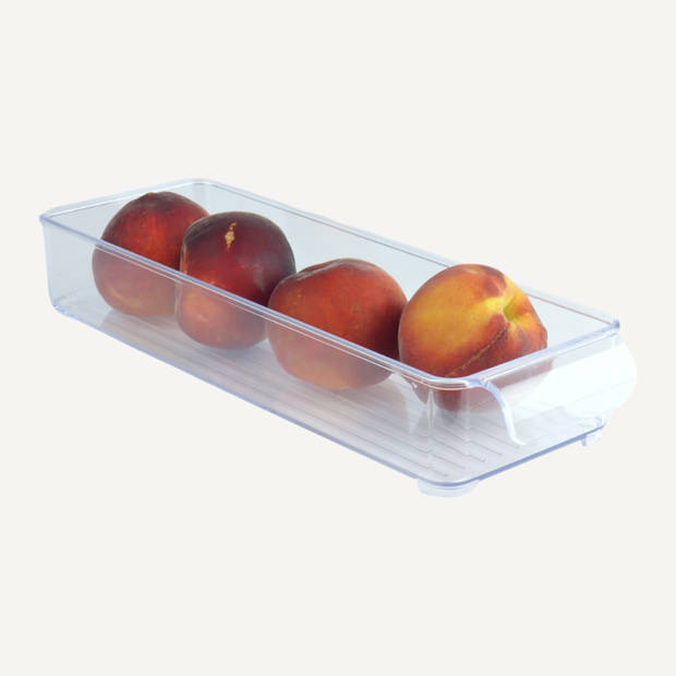 Orange85 Koelkast organizer - Doorzichtig - 30x10,5x5 cm - Transparant - Vleeswarendoos - Bewaardoos