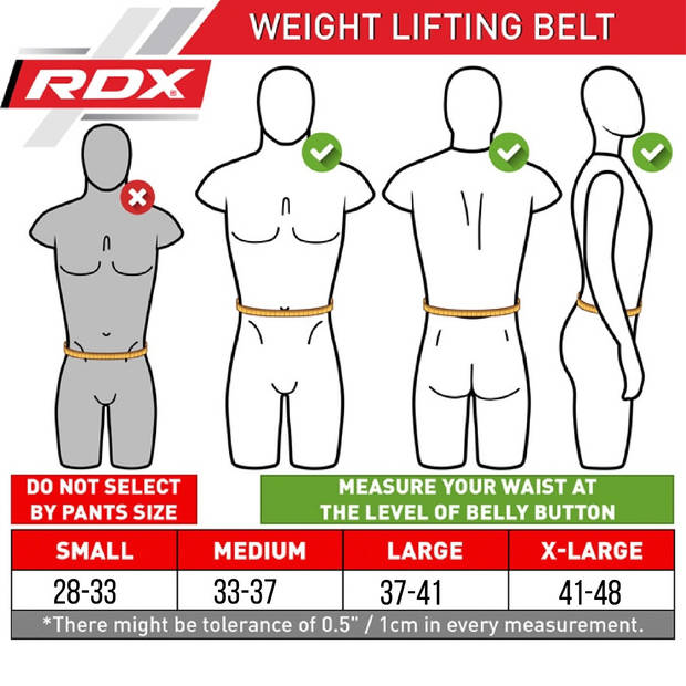 RDX Sports X3 Gewichtsriem - Neopreen - Rood Size: XL