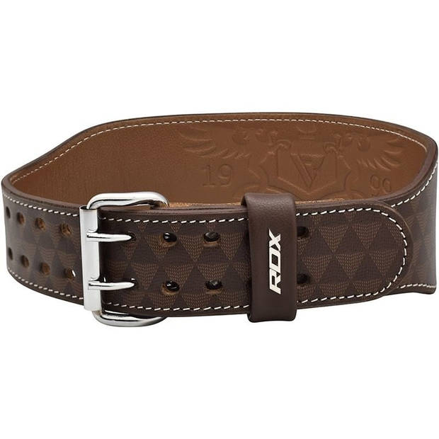 RDX Sports ARLO 4 Inch Medium Tan Leather Weightlifting Belt Maat: XL