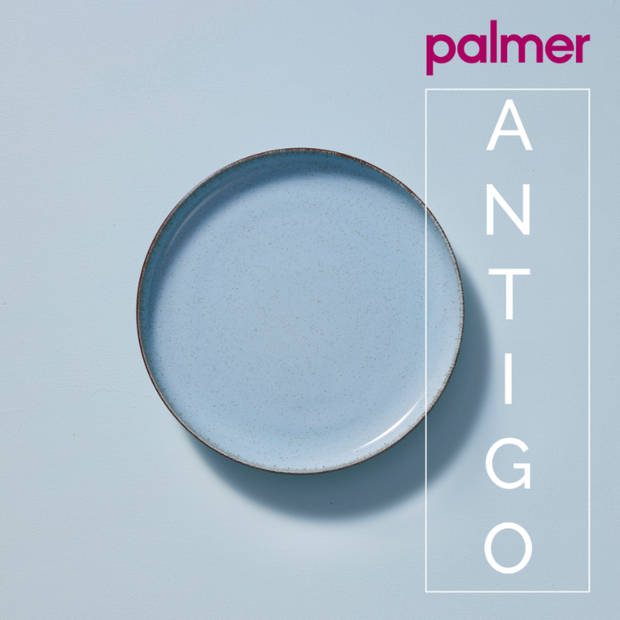 Palmer Bord Antigo 19 cm Lichtblauw Porselein 2 stuks