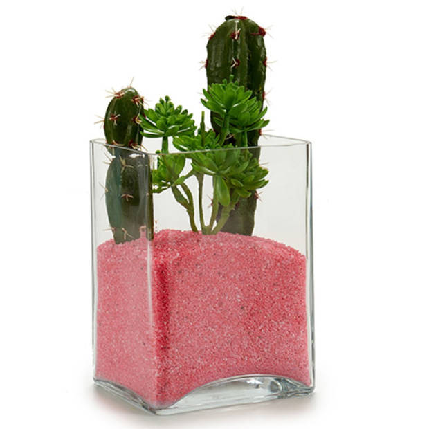 2x pakjes hobby/decoratiezand fuchsia roze 1,5 kg - Hobbydecoratieobject