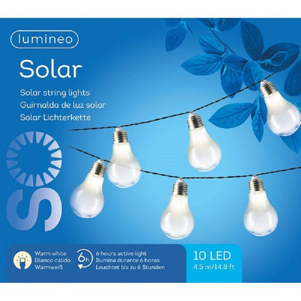 Solar lichtbolletjes tuinverlichting/feestverlichting 4.5m - Lichtsnoeren