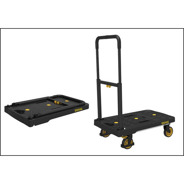 Stanley Opvouwbare Platformwagen FXWT-712 - Max. 135KG - Aluminium - Voor Klussen, Reizen en Verhuizen - Geel/Zwart