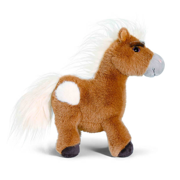 Nici Mystery Hearts Pony/paard Lorenzo pluche knuffel - bruin - 25 cm - Knuffeldier