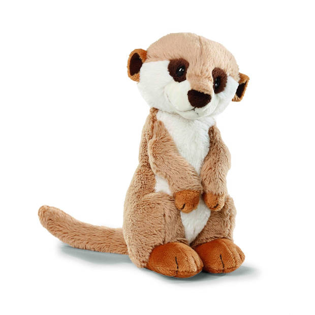 Nici stokstaartje pluche knuffel - bruin - 30 cm - Knuffeldier