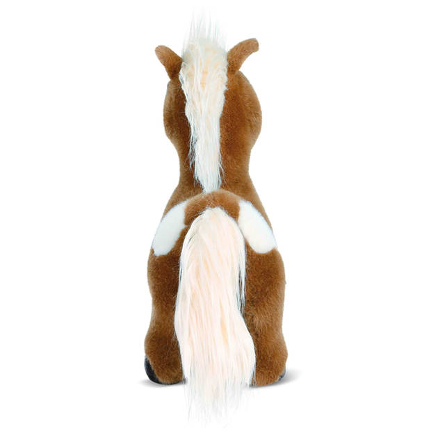 Nici Mystery Hearts Pony/paard Lorenzo pluche knuffel - bruin - 35 cm - Knuffeldier