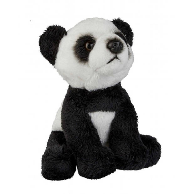 Cadeauset kind - Panda knuffel 15 cm en Drinkbeker/mol Panda 300 ml - Knuffeldier