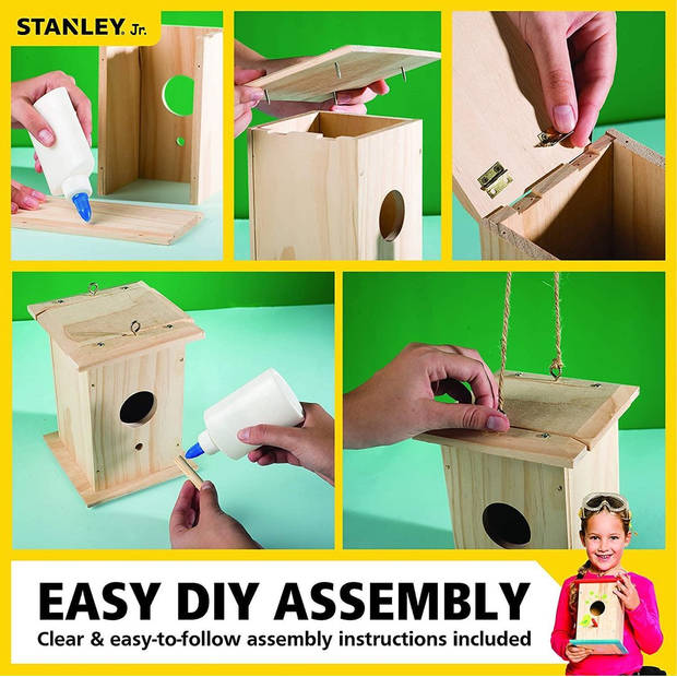 Stanley DIY Vogelhuisje - Bouw Speelgoed - Incl. Hamer, Schroevendraaiers, Veiligheidsbril en Meetlint