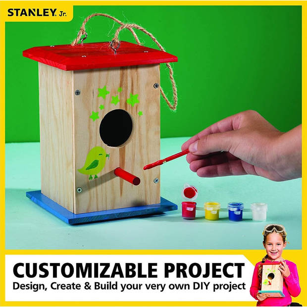 Stanley DIY Vogelhuisje - Bouw Speelgoed - Incl. Hamer, Schroevendraaiers, Veiligheidsbril en Meetlint