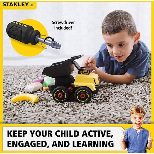 Stanley DIY Kiepwagen - Bouw Speelgoed - 19 x 14,4 x 14,5 CM - STEM-Speelgoed - Zwart/Geel