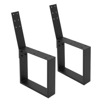ML-Design Set van 2 bankpoten, zwart, 40x78,5 cm, gemaakt van staal