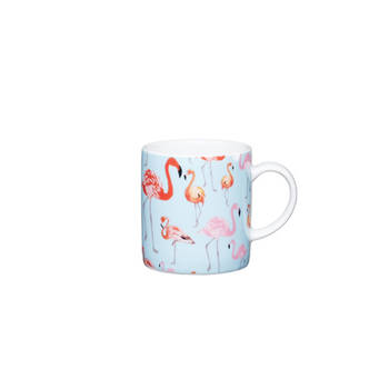 KitchenCraft - Set van 2 - Espresso Kopje - Flamingo - 80ml - KitchenCraft