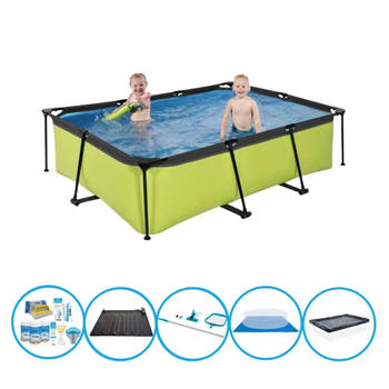 EXIT Zwembad Lime - Frame Pool 220x150x60 cm - Inclusief accessoires