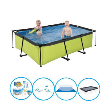 EXIT Zwembad Lime - Frame Pool 220x150x60 cm - Compleet zwembadpakket