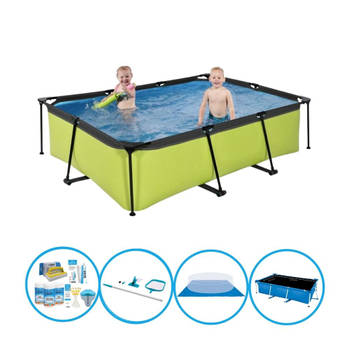 EXIT Zwembad Lime - Frame Pool 220x150x60 cm - Zwembad Deal