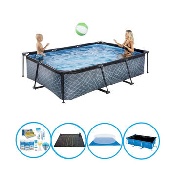 EXIT Zwembad Stone Grey - Frame Pool 300x200x65 cm - Combi Deal