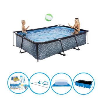 EXIT Zwembad Stone Grey - Frame Pool 300x200x65 cm - Zwembad Deal