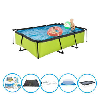 EXIT Zwembad Lime - Frame Pool 300x200x65 cm - Met accessoires