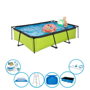 EXIT Zwembad Lime - Frame Pool 300x200x65 cm - Super Set