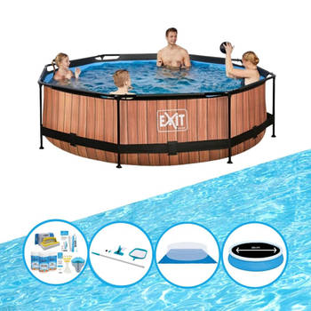 EXIT Zwembad Timber Style - Frame Pool ø300x76cm - Zwembad Deal