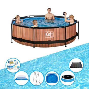 EXIT Zwembad Timber Style - Frame Pool ø300x76cm - Plus toebehoren