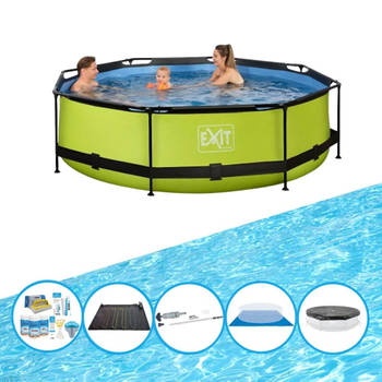 EXIT Zwembad Lime - Frame Pool ø300x76cm - Met accessoires
