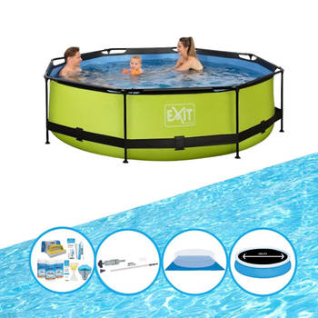 EXIT Zwembad Lime - Frame Pool ø300x76cm - Plus bijbehorende accessoires