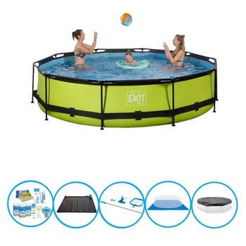 EXIT Zwembad Lime - Frame Pool ø360x76cm - Inclusief accessoires