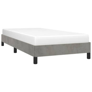 vidaXL Bedframe zonder matras 80x200 cm fluweel lichtgrijs