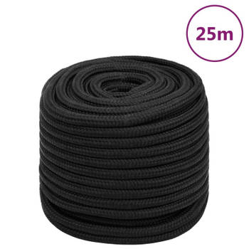 vidaXL Boottouw 18 mm 25 m polypropeen zwart