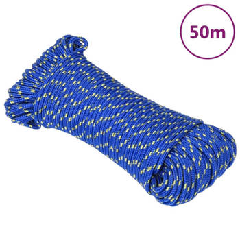 vidaXL Boottouw 5 mm 50 m polypropyleen blauw