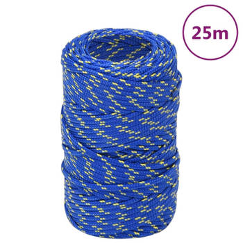 vidaXL Boottouw 2 mm 25 m polypropyleen blauw